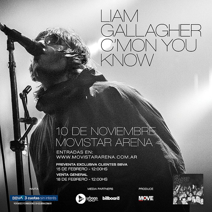 Flyer Liam Gallagher Movistar Arena - OYR