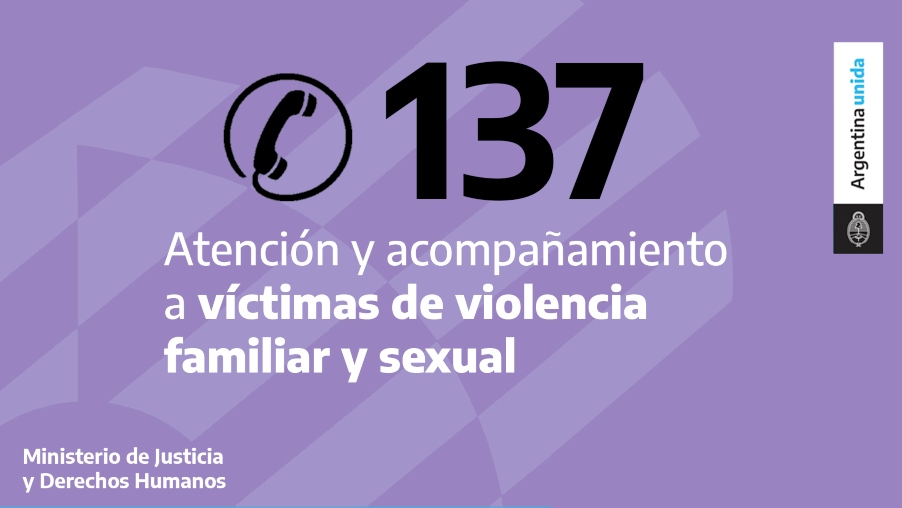 Línea atención víctimas de violencia familiar y sexual - OYR