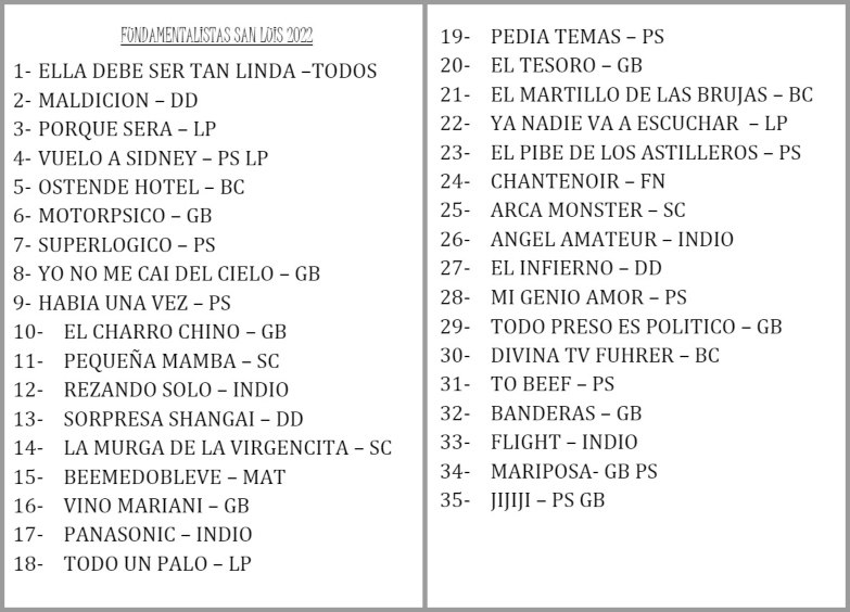 Lista de Temas LFDAA - San Luis - OYR