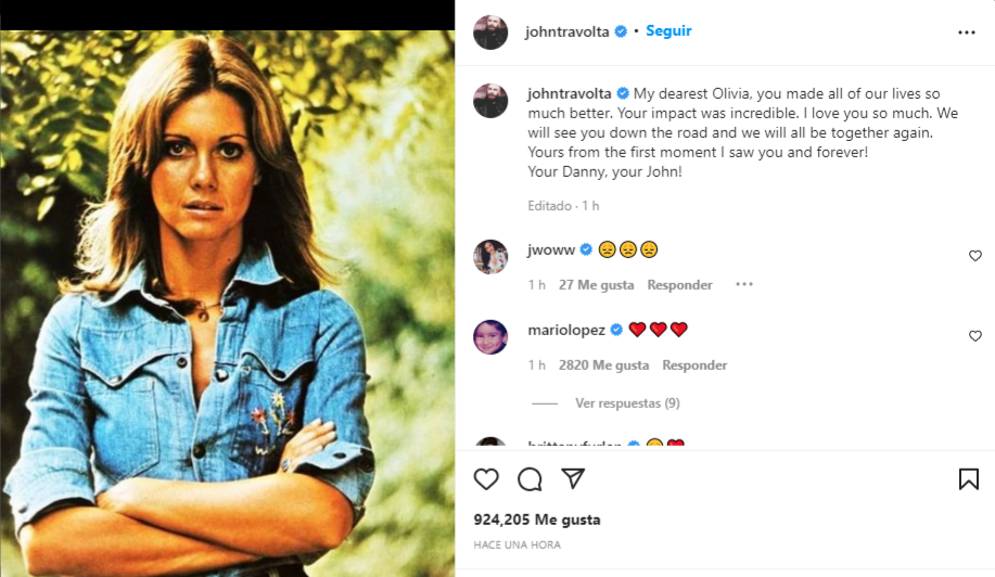 Travolta en instagram - OYR
