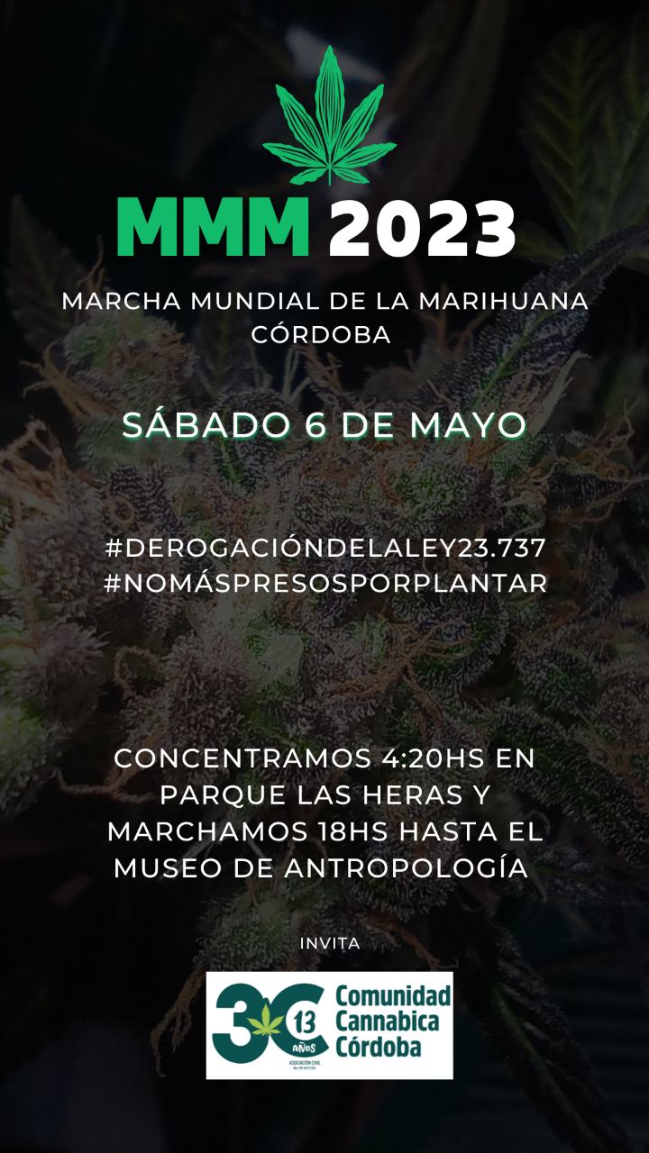 Flyer Marcha por la Marihuana
