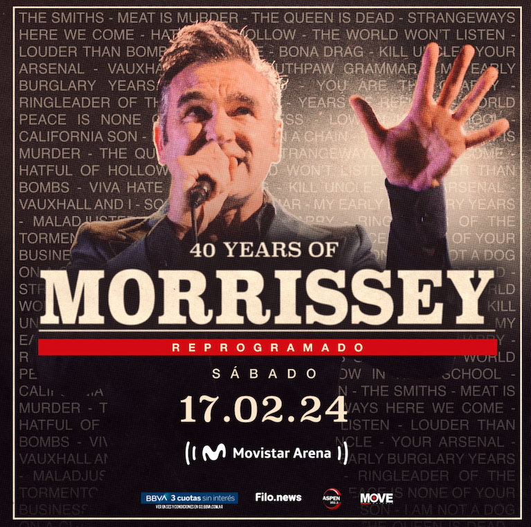 Flyer nueva fecha de Morrisey en Argentina - OYR
