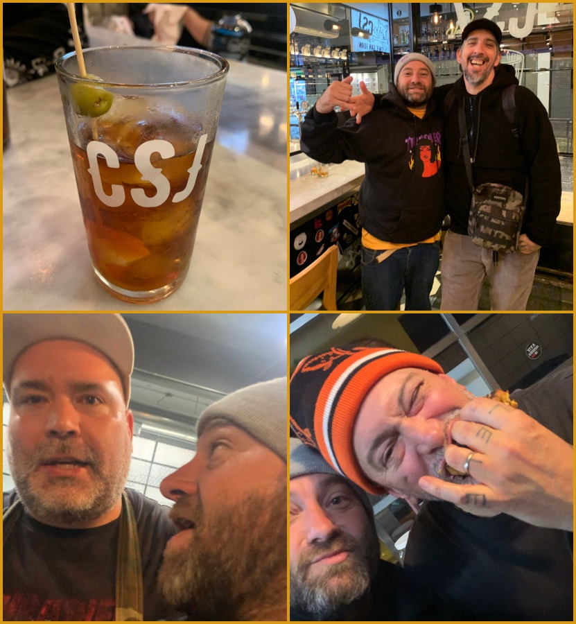 Rodrigo Sturtz con gente que trabajó en Café San Juan - - OYR